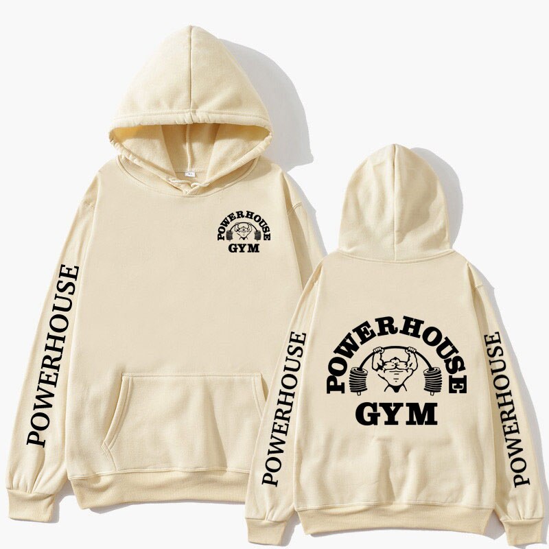Powerhouse Gym Logo Hoodie – Unisex Harajuku Streetwear