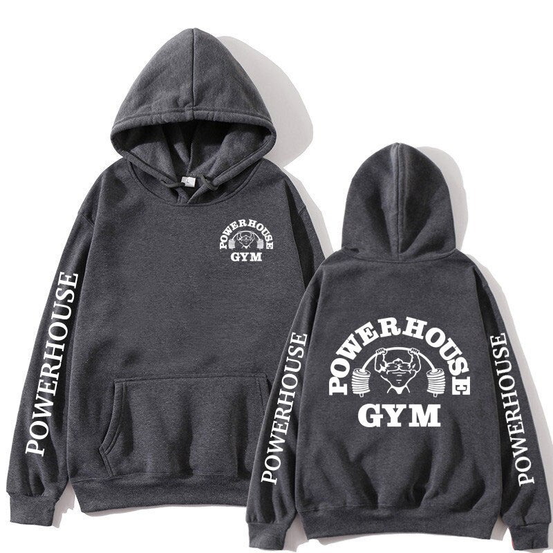 Powerhouse Gym Logo Hoodie – Unisex Harajuku Streetwear