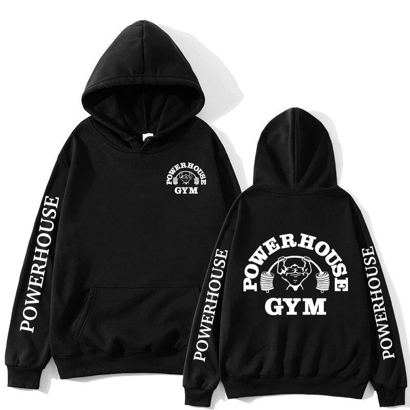 Powerhouse Gym Logo Hoodie – Unisex Harajuku Streetwear