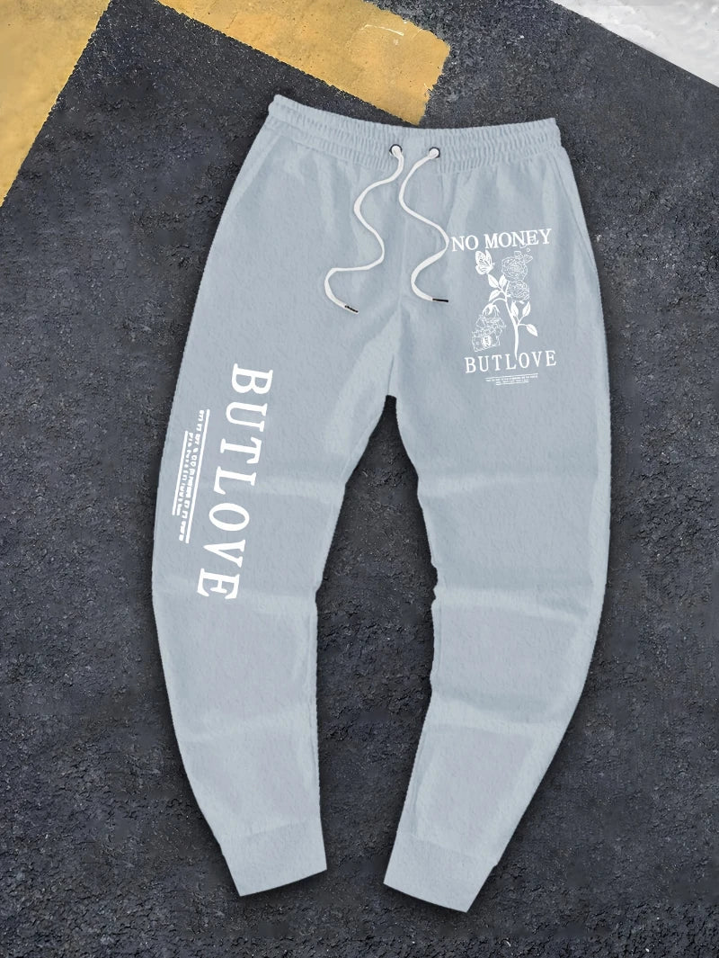 Mens Jogger Pants Loose Sweatpants Flame