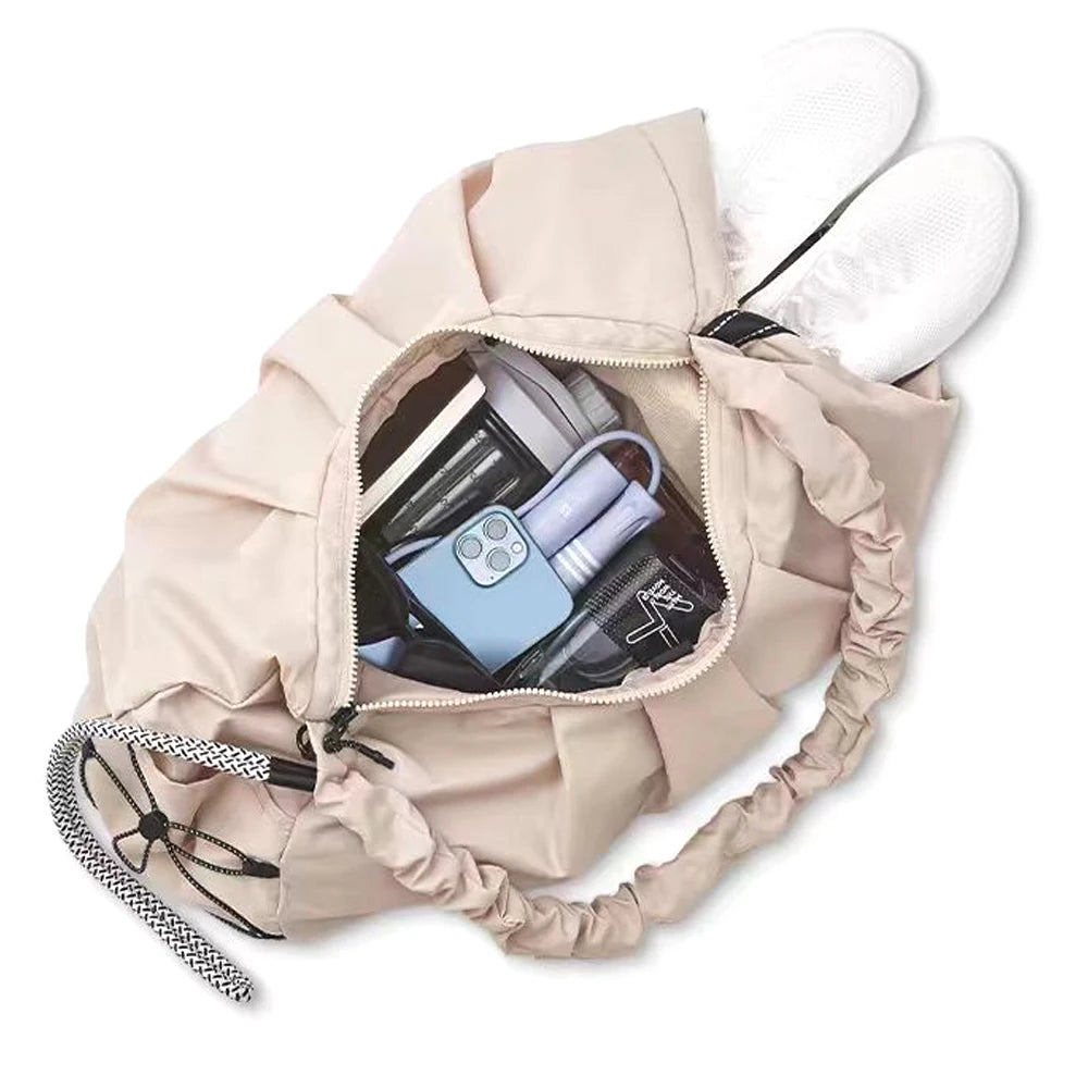 1PCS Gym Bag For Women, Yoga Mat Bag with Shoes Compartment, Wet