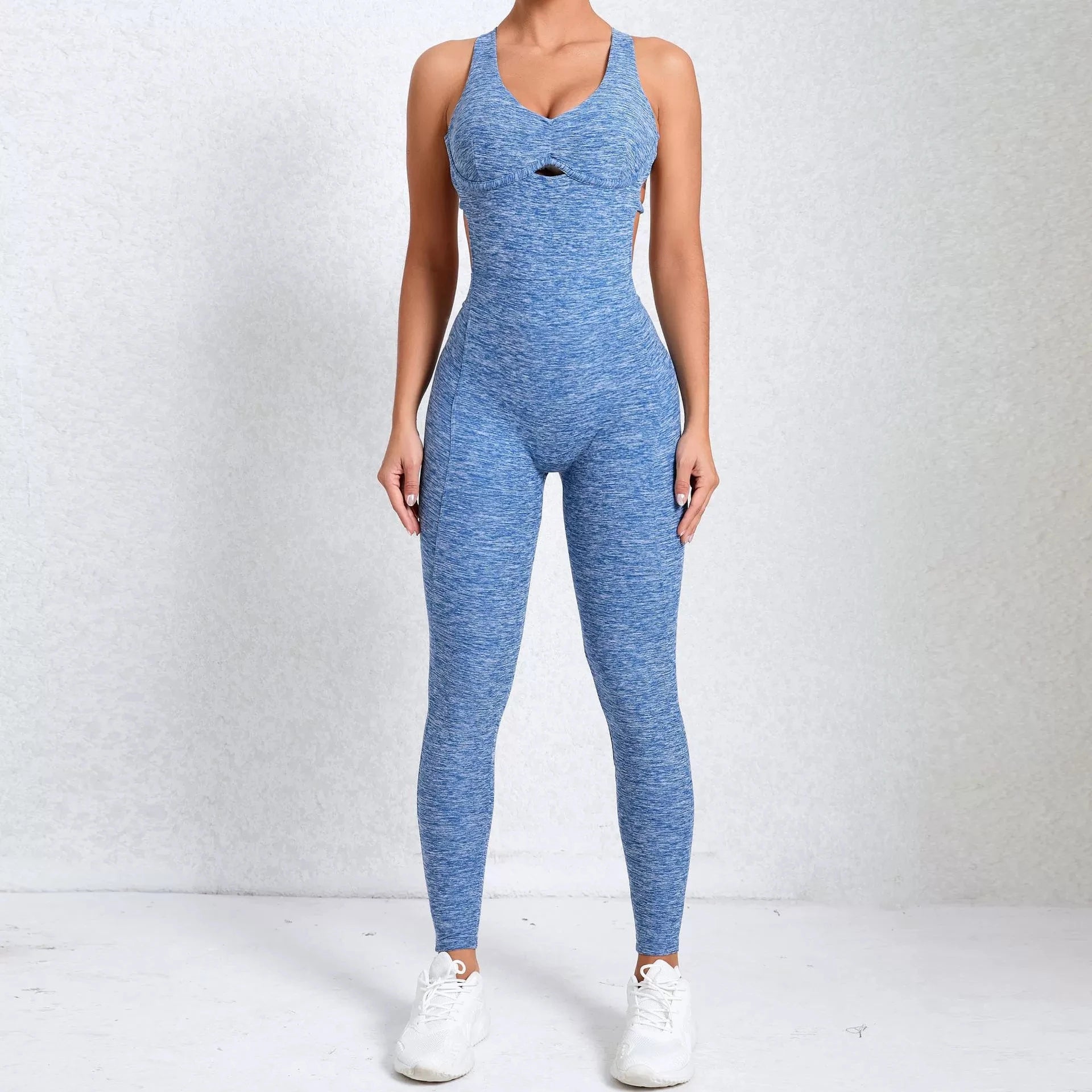 ALMASTRONG Women’s Sporty Jumpsuit – Push-Up Yoga & Fitness One-Piece