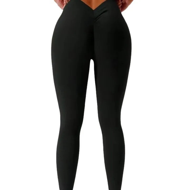 Women Leopard V Waist Leggings Semaless Slim Leggings Stretch High