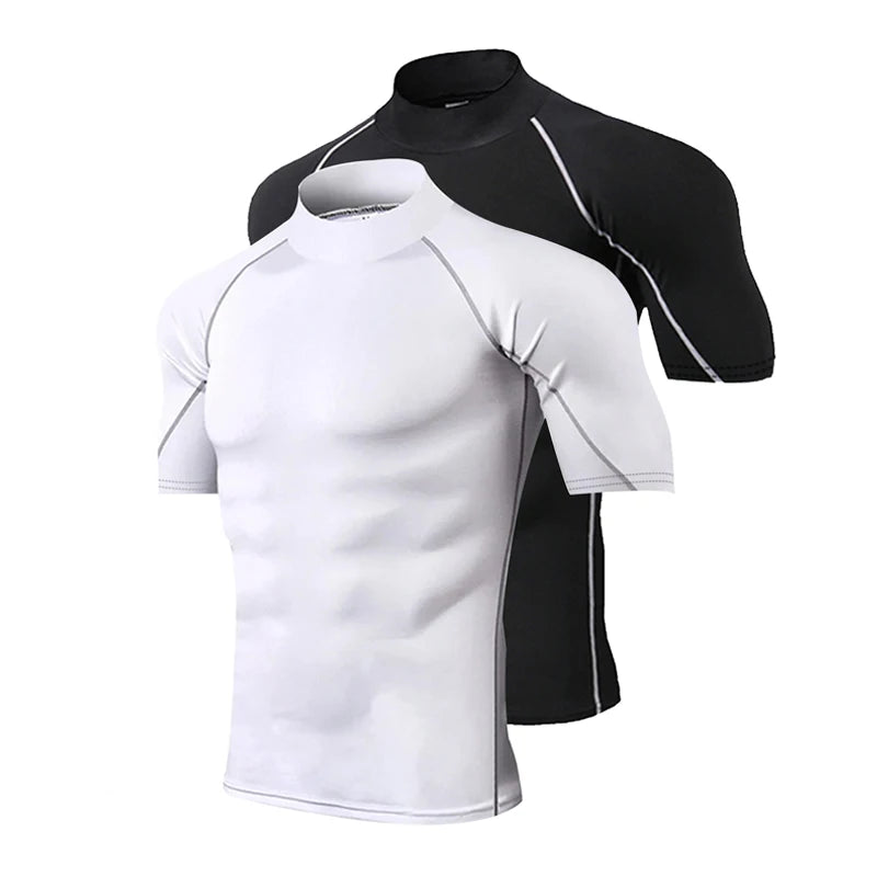 Compression T-Shirt Men Bodybuilding Sportswear Short Sleeve Quick Dry