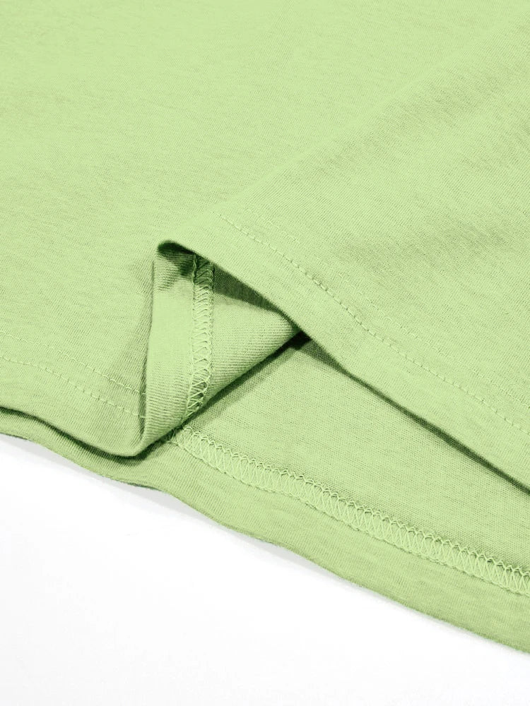 ALMASTRONG Women’s Casual Cotton T-Shirt – Funny Wings Print Oversized Tee