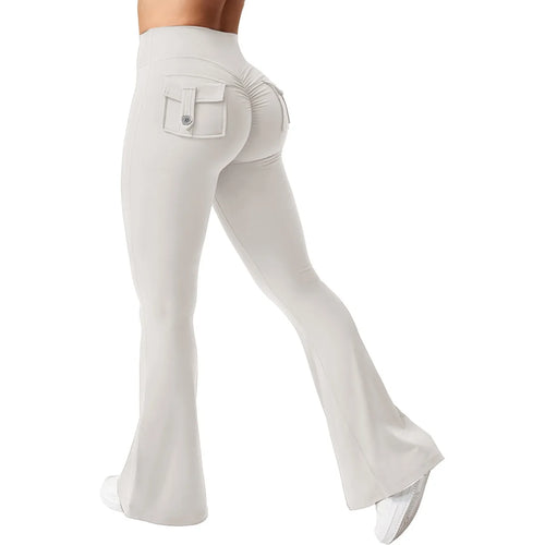 Fitness Yoga Leggings for Women Pocket Scrunched Gym Leggings High