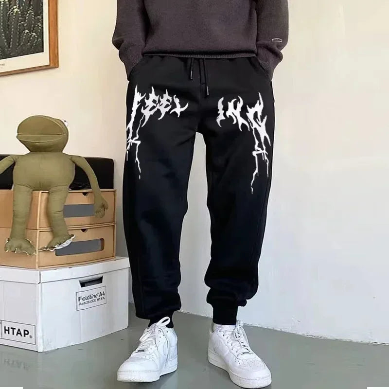 2025 Men's trendy sweatPants Autumn/Winter New  Jogging Trousers Fitness Loose Fit Clothing Solid Color warm Streetwear Pants - ALMASTRONG