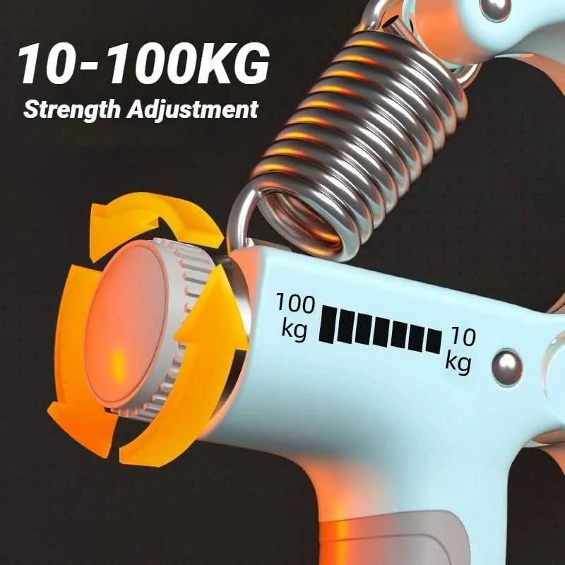 Adjustable Hand Grip Strengthener 10–100kg with Counter