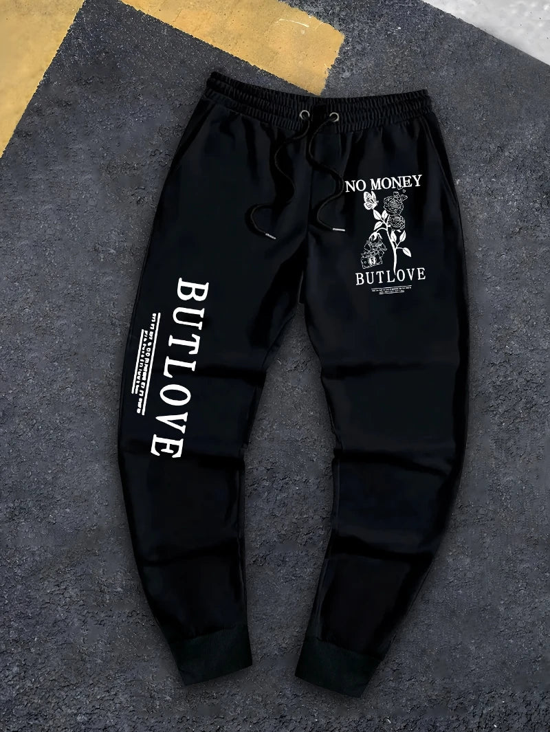 Mens Jogger Pants Loose Sweatpants Flame