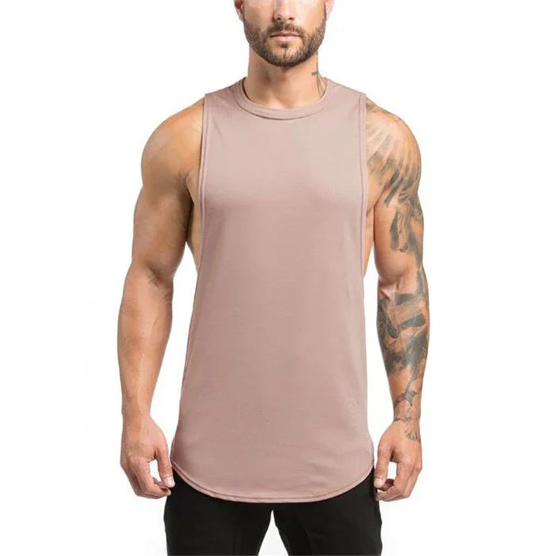Plain Vests Mens Bodybuilding Muscle Tank Tops Gym Fitness Sport