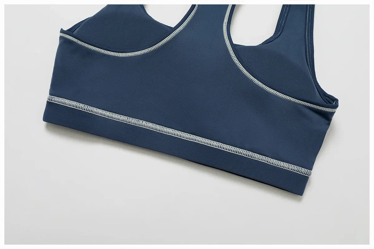 ALMASTRONG women's yoga set with long sleeve top, sports bra, and leggings for fitness and workout activities