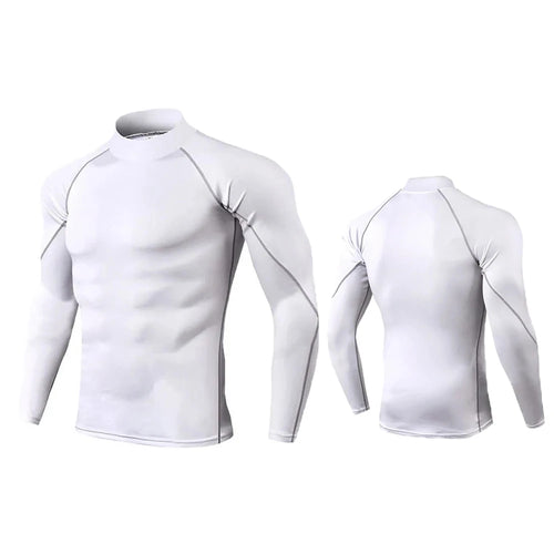 Men's Turtleneck Quick dry Long-Sleeved Compression Long Sleeved