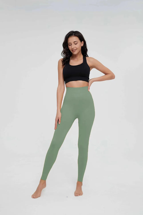 Seamless Knitted Leggings Women High Waist Sports Pants  High Elastic