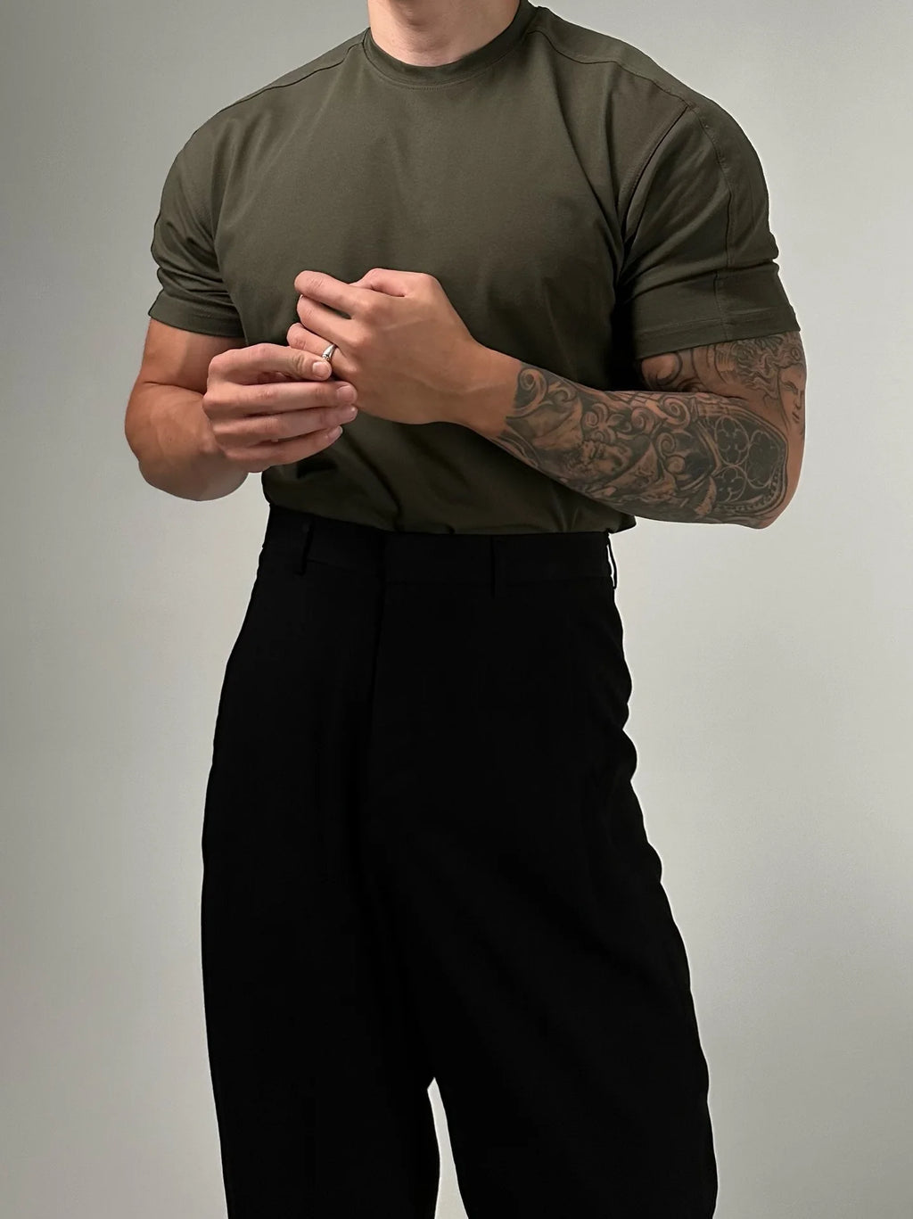 230g Heavy Cotton American Retro Sports Short Sleeve Men's Summer