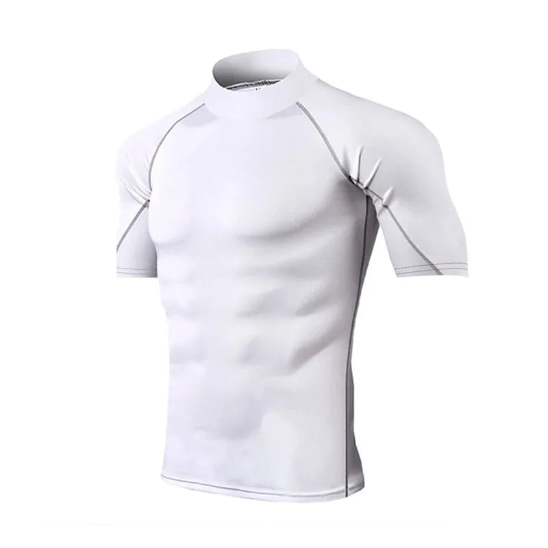 Compression T-Shirt Men Bodybuilding Sportswear Short Sleeve Quick Dry