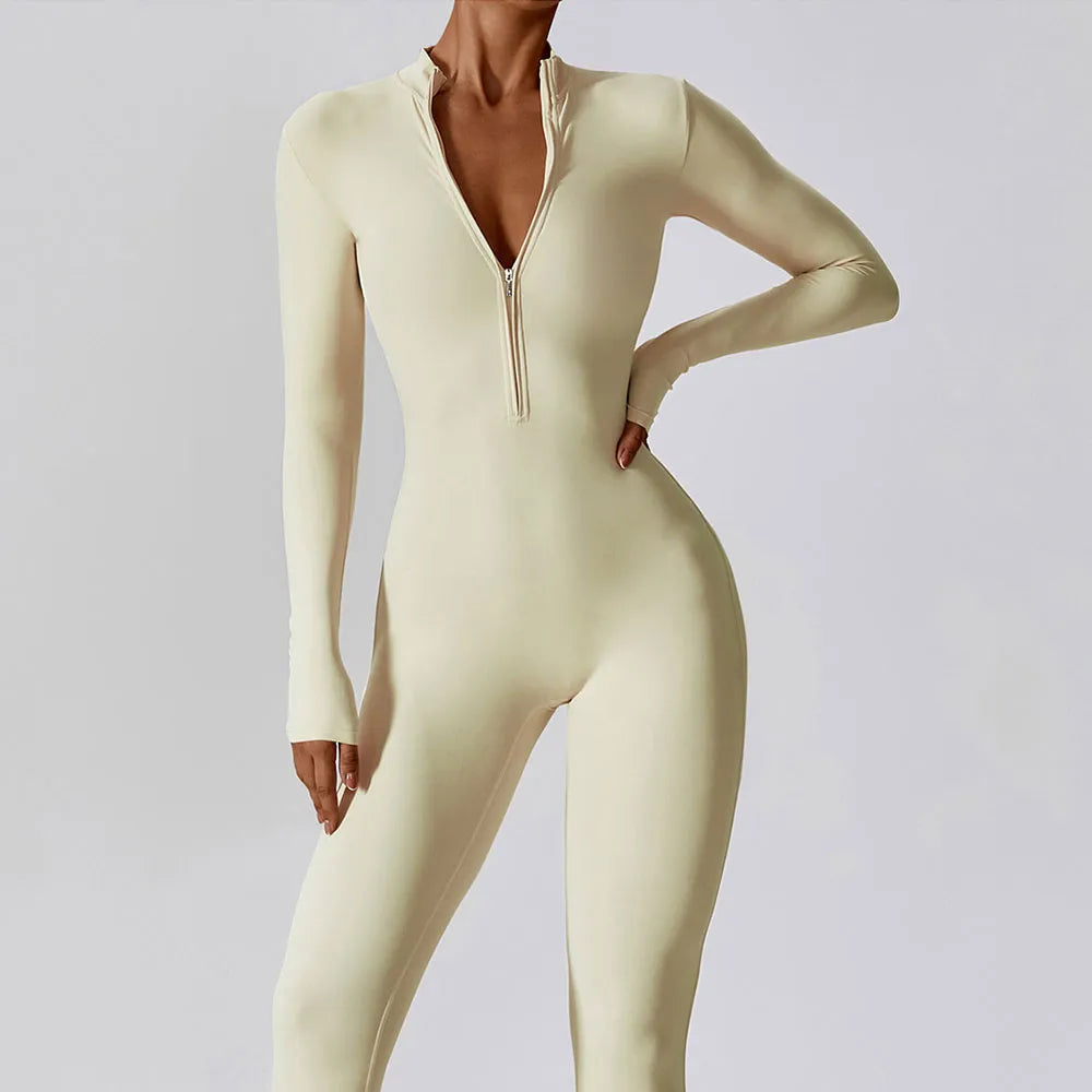 SculptEase Long Sleeve Fitness Jumpsuit