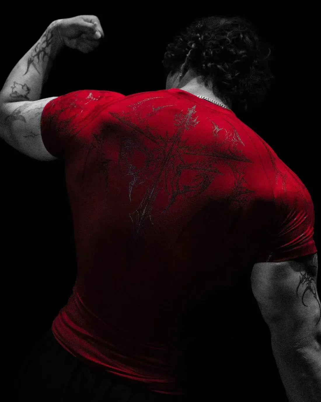 ALMASTRONG Men’s Gothic Gym T-shirt