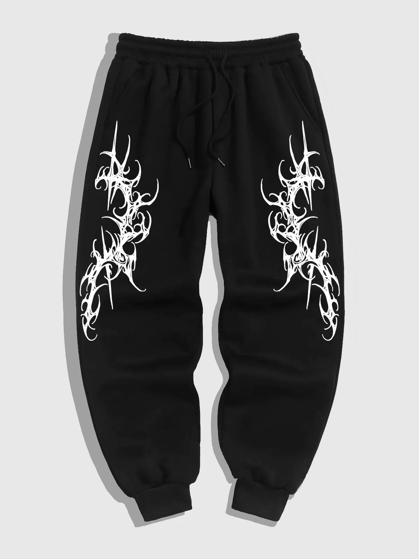 2025 model men's gothic-style printed casual jogging sport pants are made of eco-friendly fabric and are soft to the touch - ALMASTRONG