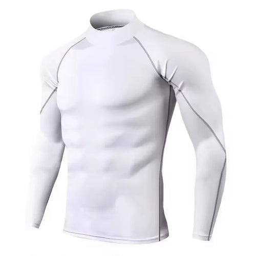 Men Sport T-shirt Quick Dry Bodybuilding Running Shirt Long Sleeve
