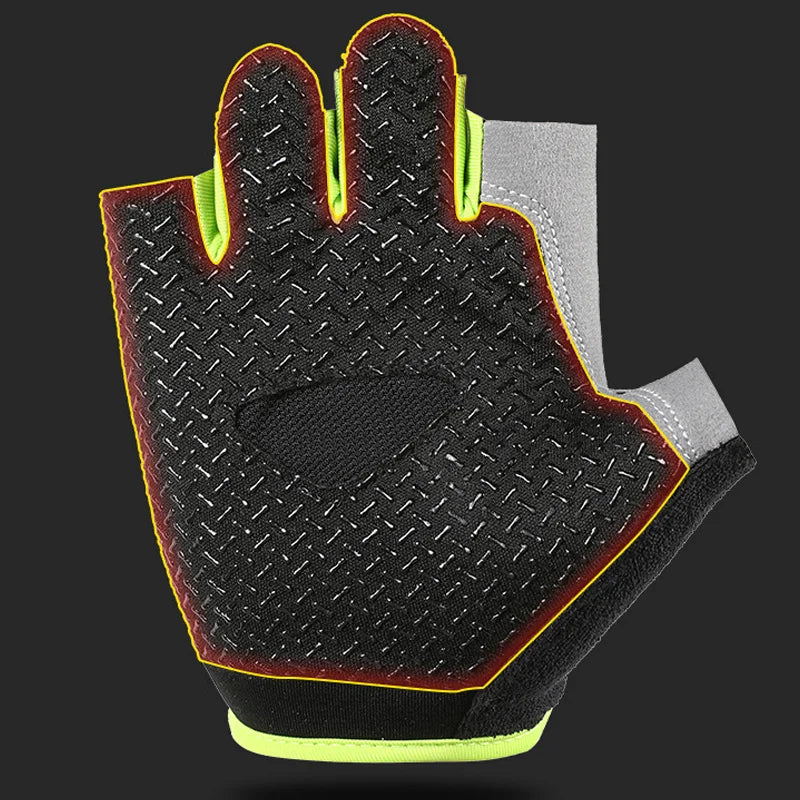 Cycling Gloves Anti Slip Shock Breathable Half Fingerless Gloves Bike