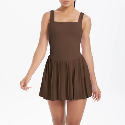 ALMASTRONG Women’s Gym Jumpsuit Set – Yoga Fitness Shorts & Tennis Skirt Outfit