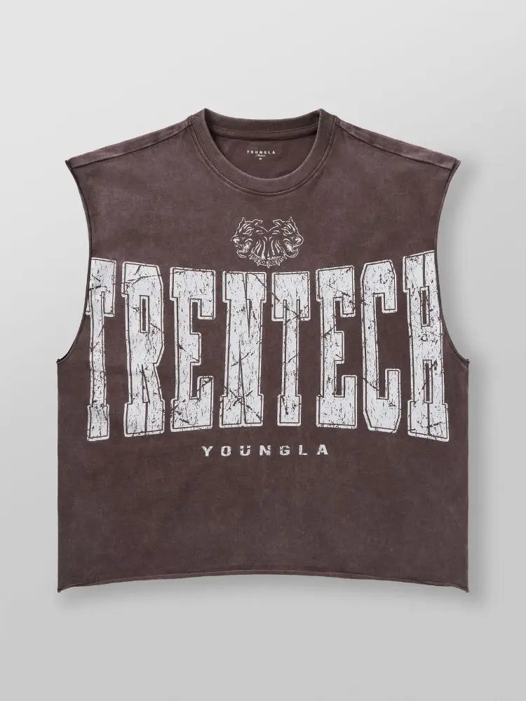 ALMASTRONG Men’s Oversized Sleeveless Top – Cotton Gym Training Waistcoat