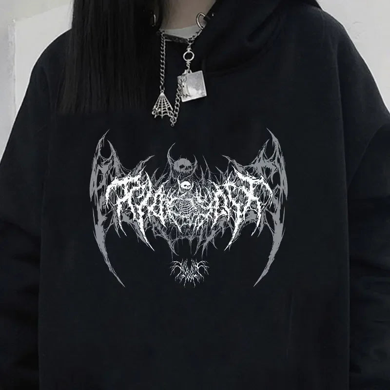 Skull Graphic Hoodie – Unisex Gothic Streetwear