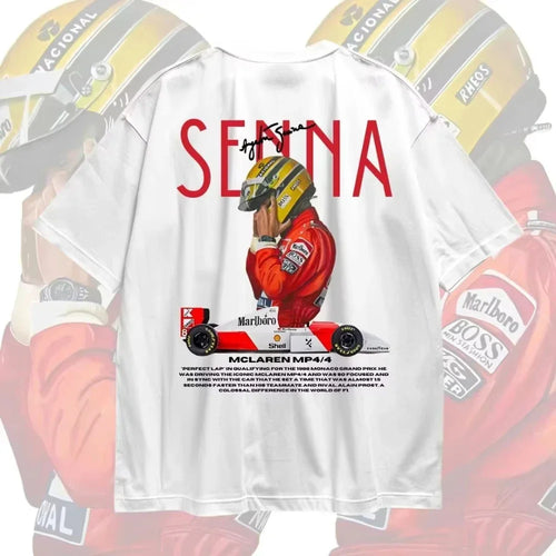 Senna Formula 1 Graphic T Shirts Gym Women T-shirts Man