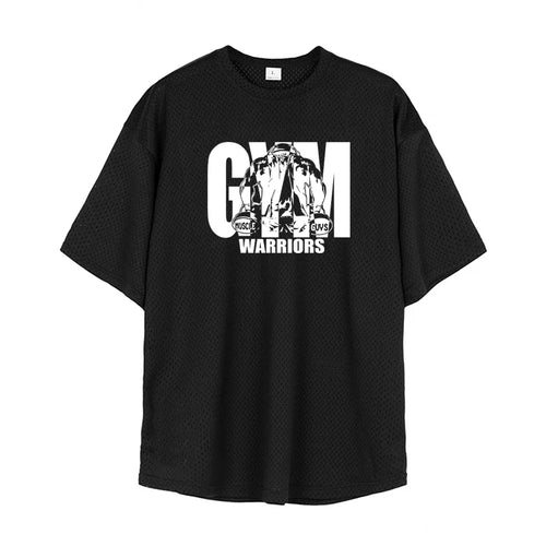 Oversized Loose Men's Casual Sport T-Shirt Gym Bodybuilding Fitness - ALMASTRONG