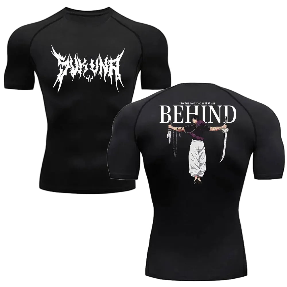 Anime Jujutsu Kaisen Compression Shirt Men Fitness Gym Sport Running T-Shirt Rashgard Tops Tee Quick Dry Short Sleeve T-Shirt - ALMASTRONG