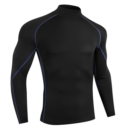 Men Running T shirt Quick Dry Bodybuilding Sport Shirt Long Sleeve