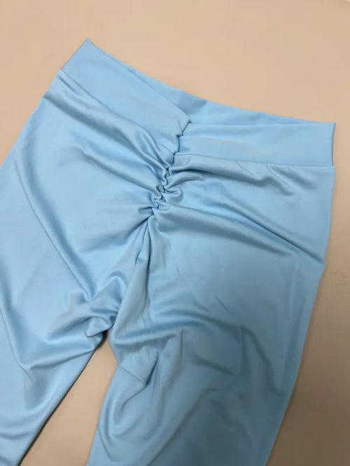 Women V Back Sports Yoga Leggings High Waist Scrunch Gym Sports