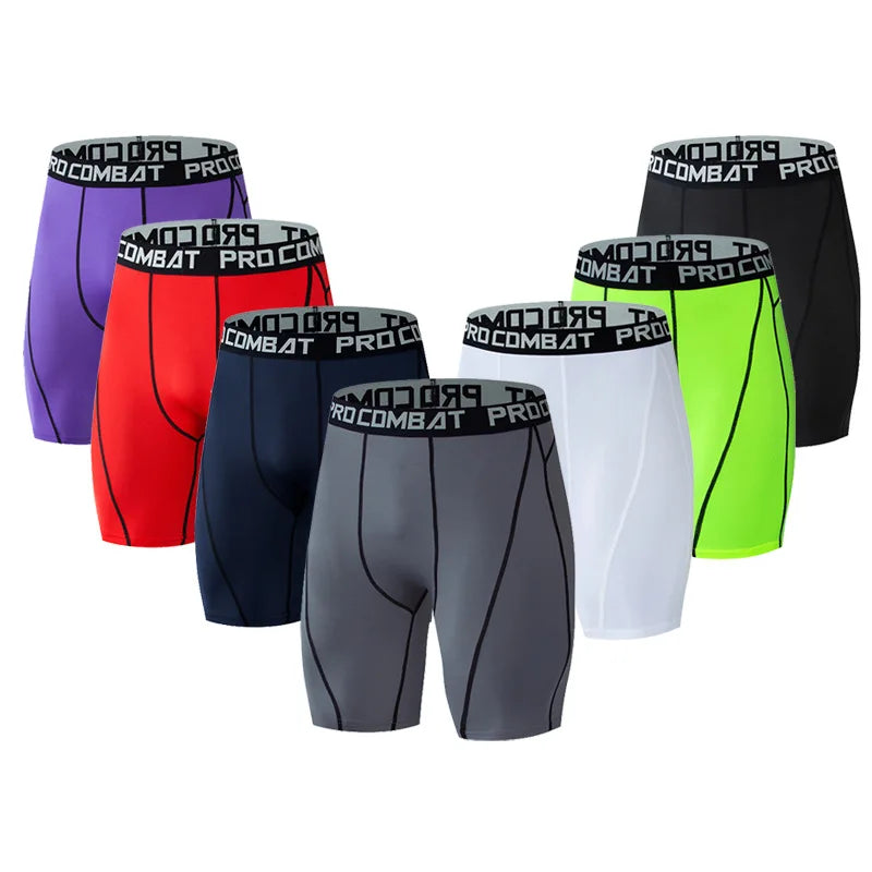 Men Bodybuilding Shorts Fitness Workout Inseam Gym Knickers Male
