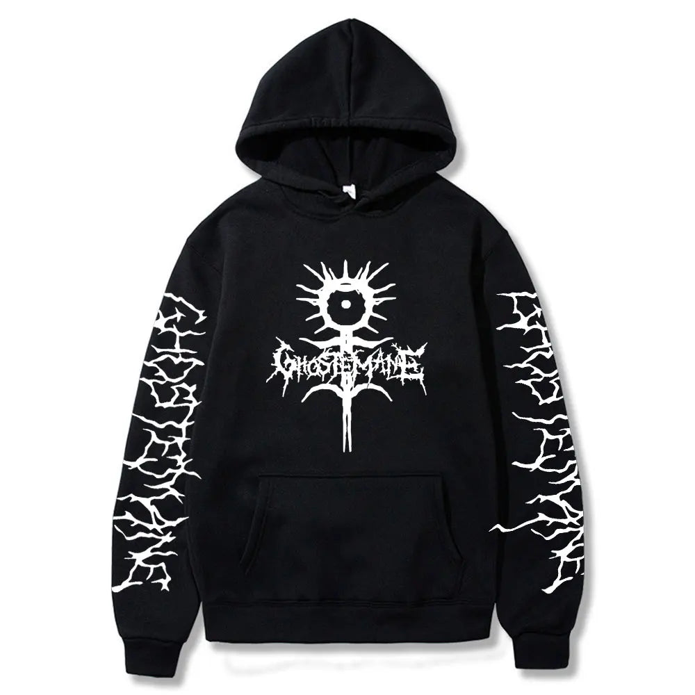Ghostemane Double Sided Print Hoodie Men's Fashion Hip Hop Metal Rock Hoodies Gothic Oversized Sweatshirt Tracksuit Streetwear - ALMASTRONG