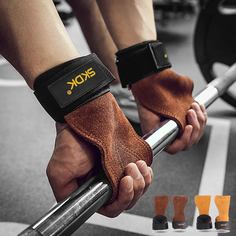 Gym Grips For Men Women Cowhide Palm Guards Weightlifting Fitness
