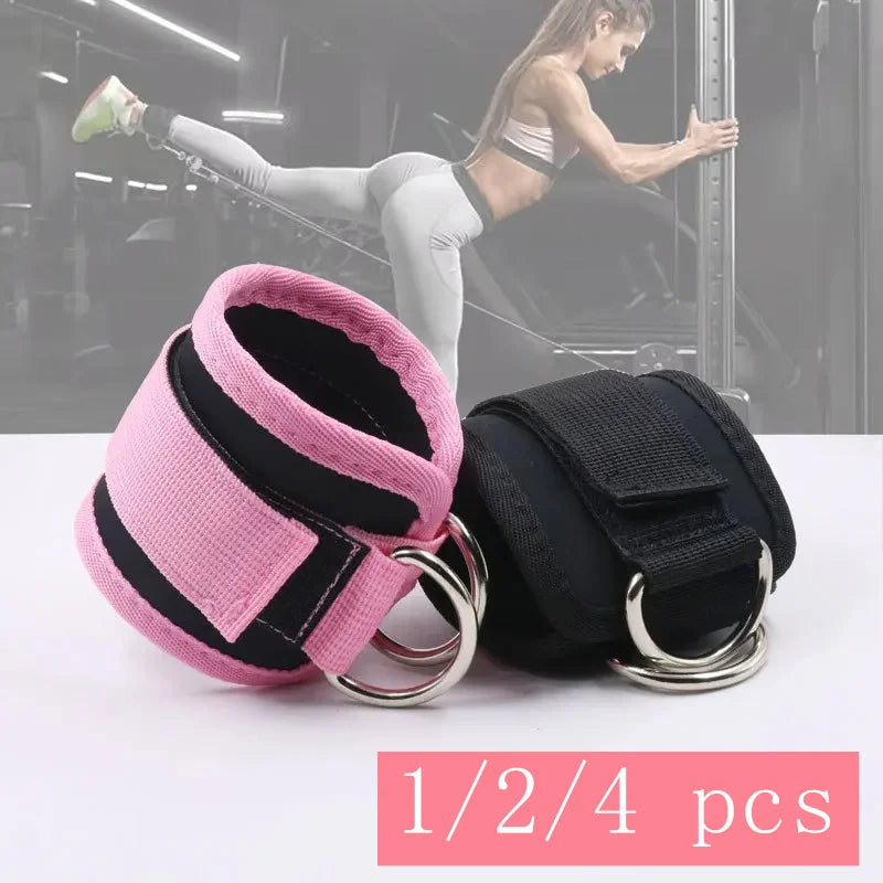 1/2Pcs Fitness Ankle Straps Adjustable D-Ring Support Cuffs Gym Leg