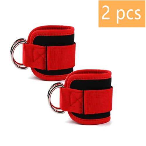 1/2Pcs Fitness Ankle Straps Adjustable D-Ring Support Cuffs Gym Leg