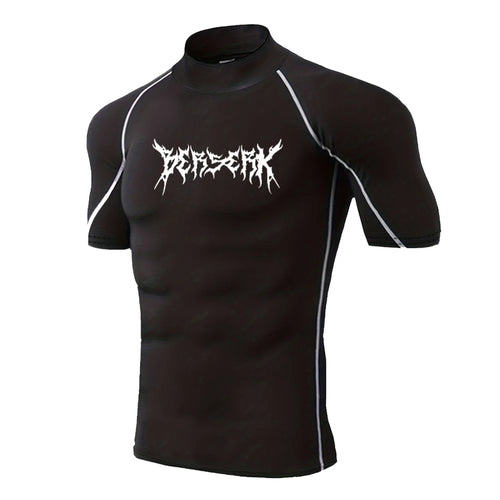 Summer Gym Fitness Stretch Top Men's Anime Compression Shirt Jiu-Jitsu