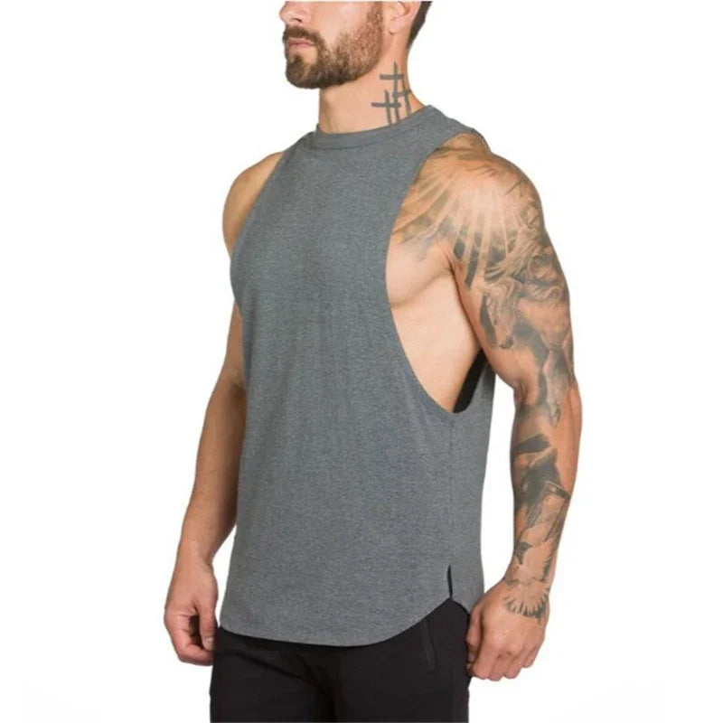 Plain Vests Mens Bodybuilding Muscle Tank Tops Gym Fitness Sport
