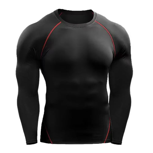 Compression Long Sleeve T Shirt Men Elastic Training T-shirt Gym