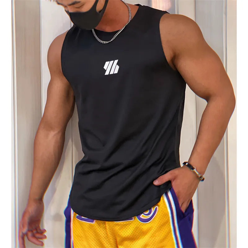 2023 newest Summer Gym Vest High Quality mesh Shirt Sleeveless