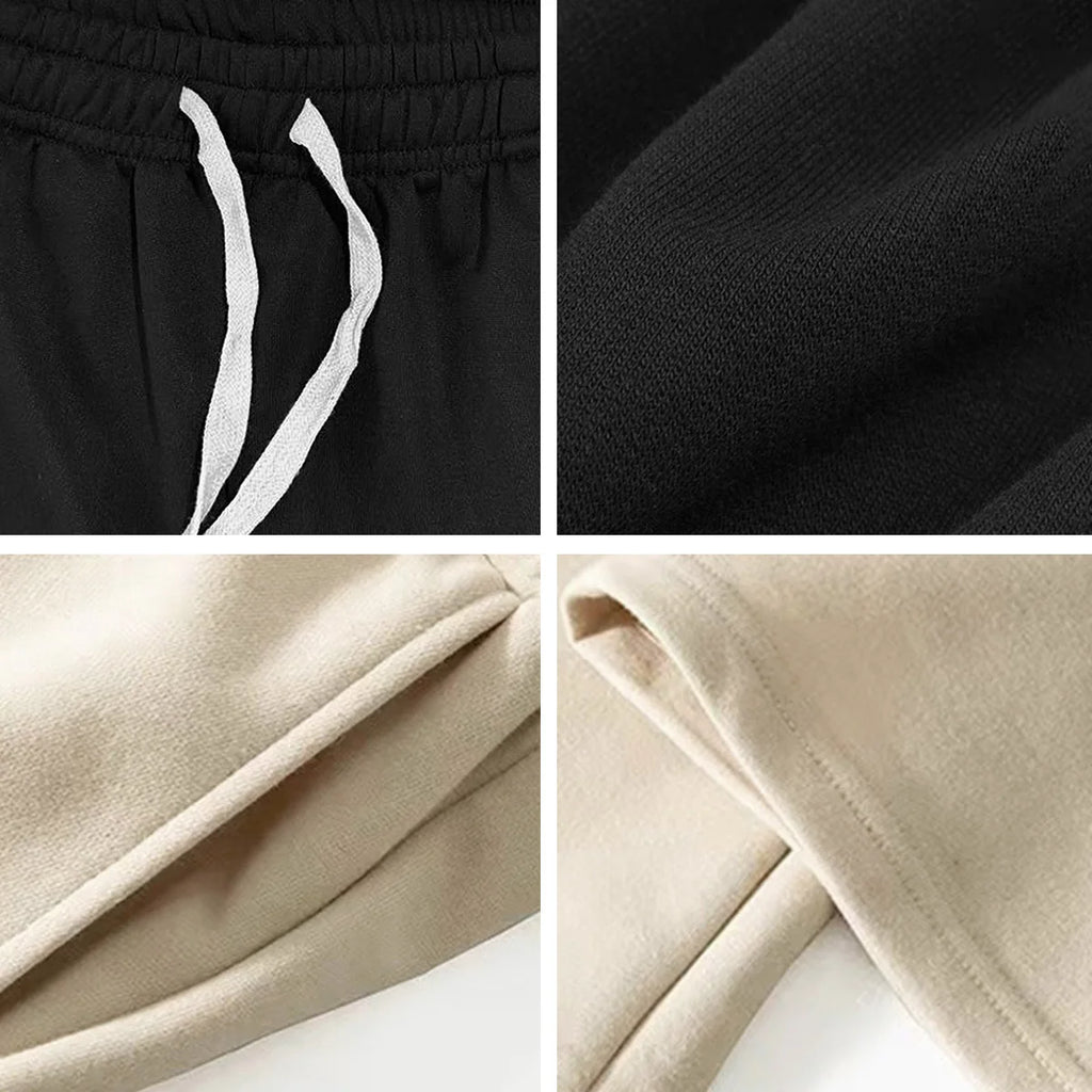 Men's solid color straight leg jogging pants, suitable for casual