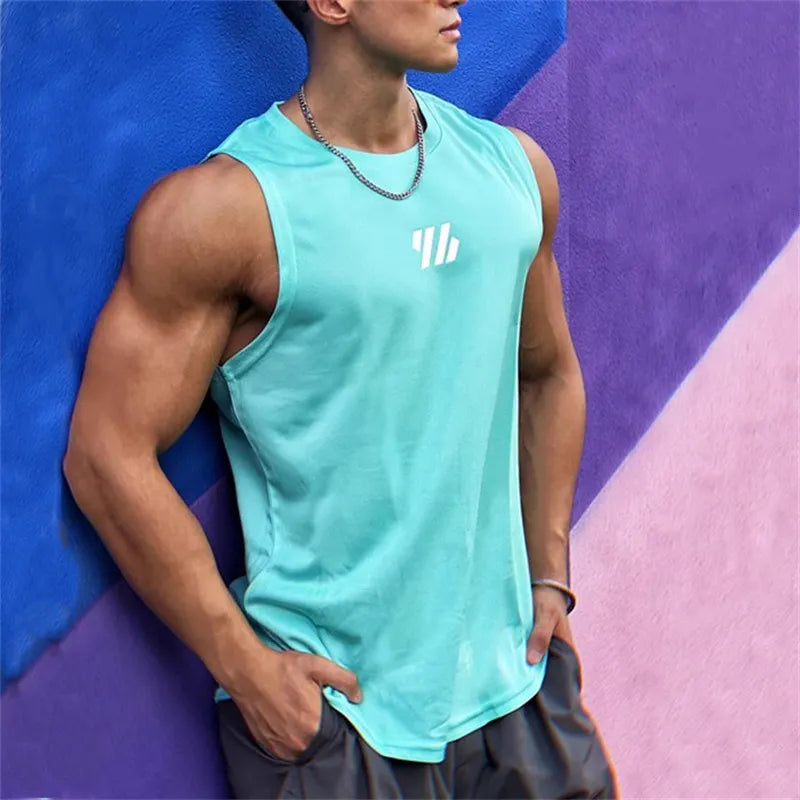 2023 newest Summer Gym Vest High Quality mesh Shirt Sleeveless