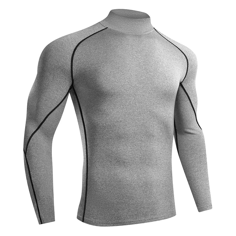Men Running T shirt Quick Dry Bodybuilding Sport Shirt Long Sleeve