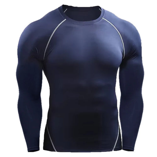 Compression Long Sleeve T Shirt Men Elastic Training T-shirt Gym