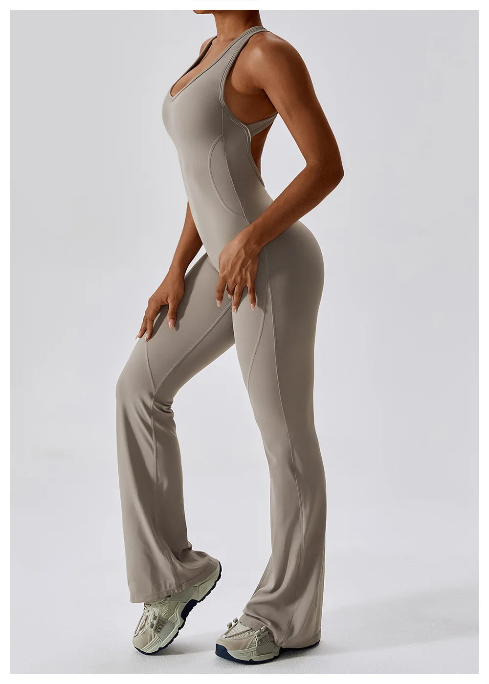 ALMASTRONG women's sports jumpsuit and yoga suit, stretch fitness romper for gym, training, and activewear workouts.