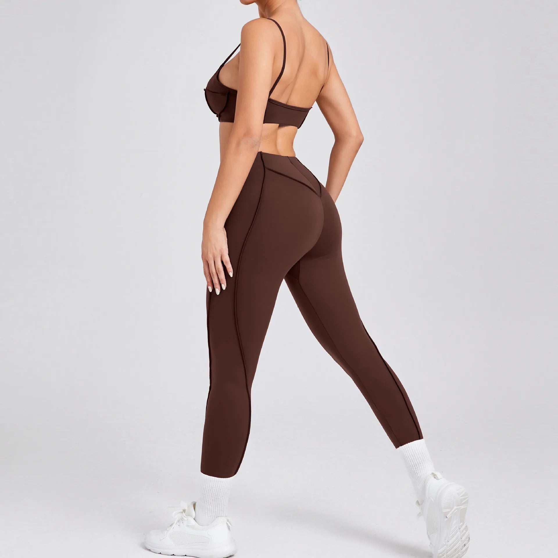 New Yoga Set Women Tracksuit Workout Legging Athletic Suit Gym Push Up