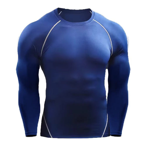 Compression Long Sleeve T Shirt Men Elastic Training T-shirt Gym