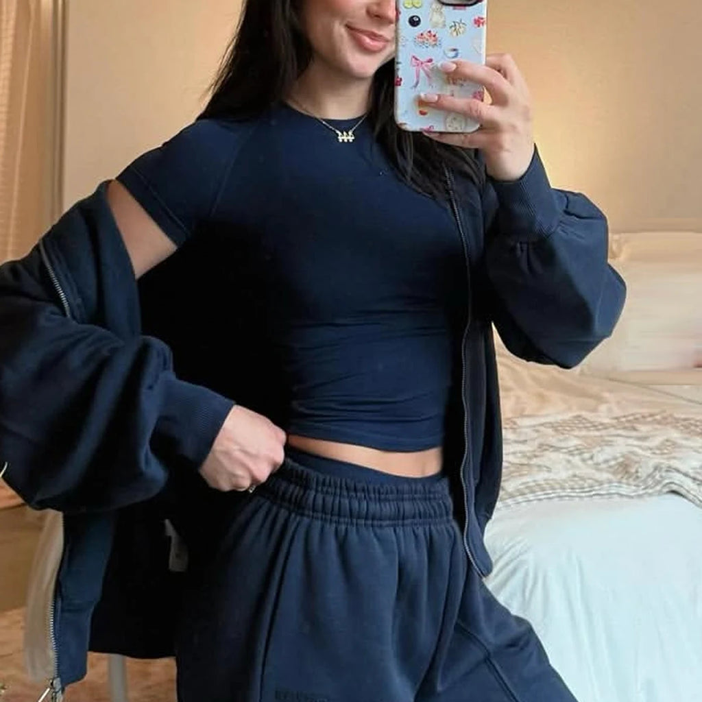 ALMASTRONG Women’s Impact Crop Top – Short Sleeve Longline Yoga & Gym Shirt