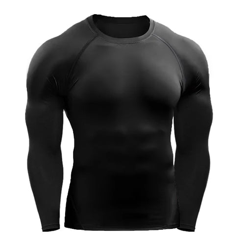 Compression Long Sleeve T Shirt Men Elastic Training T-shirt Gym